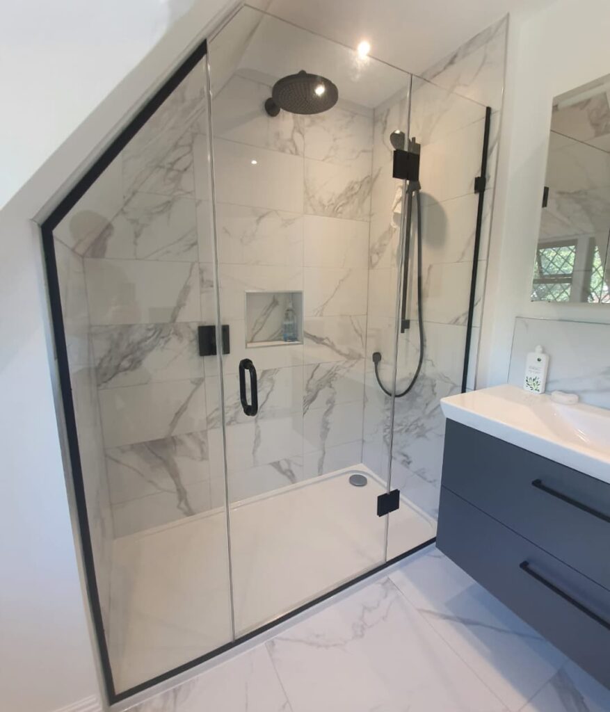 Glass Fit Black Frame Shower Screen