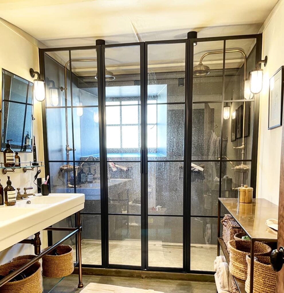 Glass Fit Shower Enclosure black frame