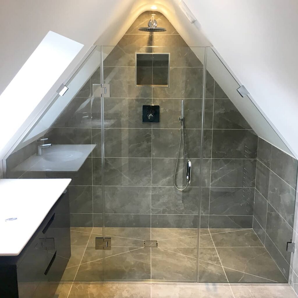 Glass Fit loft conversion Bespoke Glass Shower Enclosures